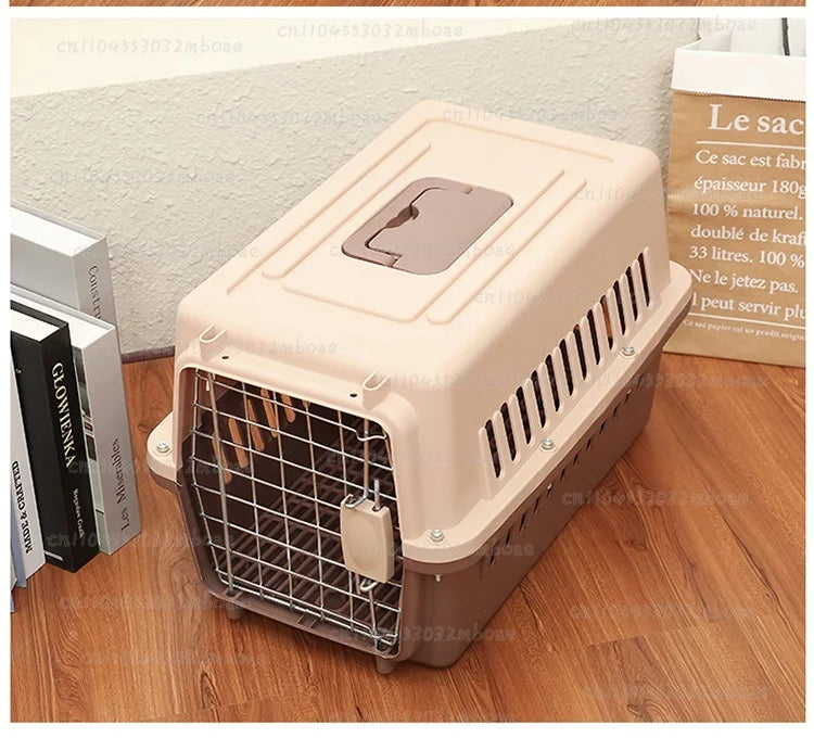 Outdoor Large Plastic Cat CageLarge Airline Pet CageCat Shipping Box Portable Pet Supplies