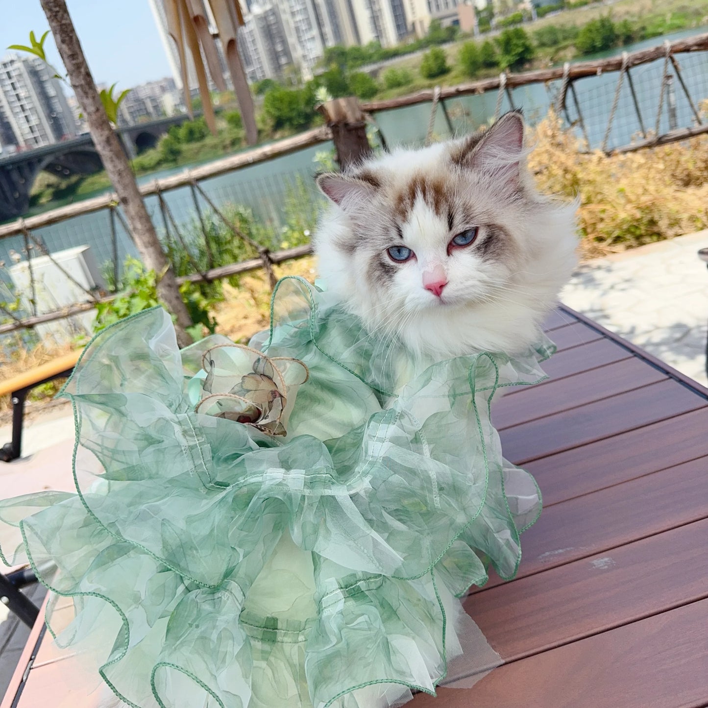 Summer Luxury Pink Green Puppy Dog Cats Clothing Chihuahua Handmade Lace Sling Princess Dresses For Small Medium Dog Pet Clothes