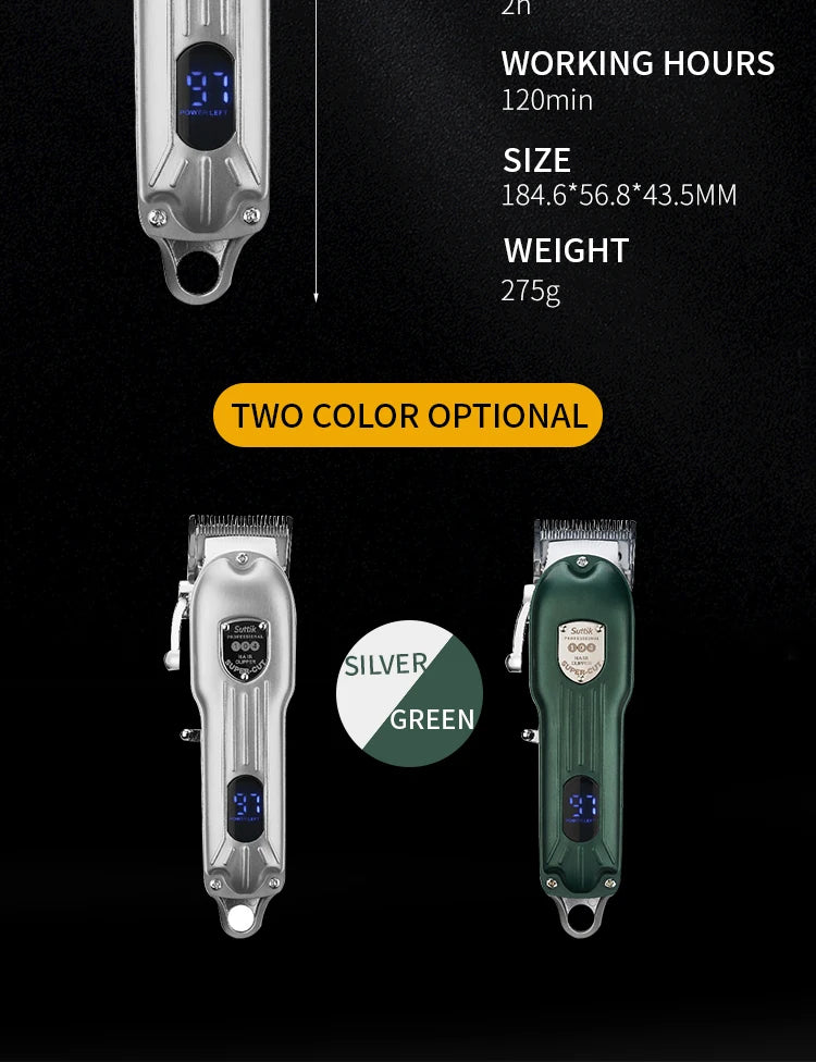 Professional Dog Hair Clipper All Metal Rechargeable Pet Trimmer Cat Shaver Cutting Machine Pets Low Noice Grooming Haircut