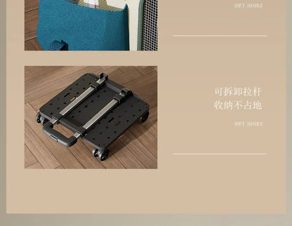 Cat bag out large capacity suitcase multi-cat pet portable cat multi-function wheel trolley case transparent backpack