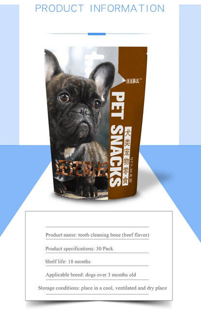 Pet Snack Dog Tooth Cleaning Bone Pet Grinding Stick Dog Snack Dog Gum