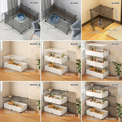 Hamster Cage for Home Use, Luxury Villa for Golden Hamsters, Small Chicken Breeding Observation Cage, Empty Cage