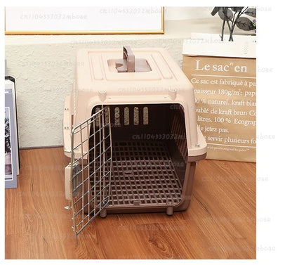 Outdoor Large Plastic Cat CageLarge Airline Pet CageCat Shipping Box Portable Pet Supplies