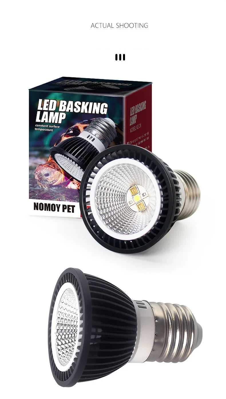 UVB+UVA Reptile 110/220V Basking LED Lamp Reptile Turtle Lizard Mane Lion Ultraviolet Calcium Lamp Sun Light Energy-Saving