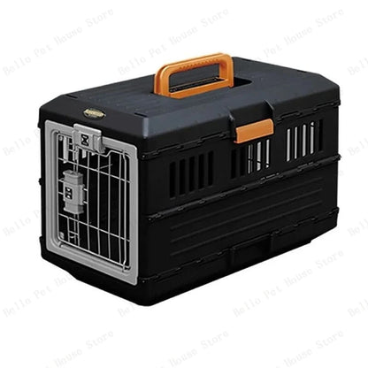 Portable foldable dog cage Oversized breathable pet airline box Car pet cage for traveling Multi-function foldable pet cage