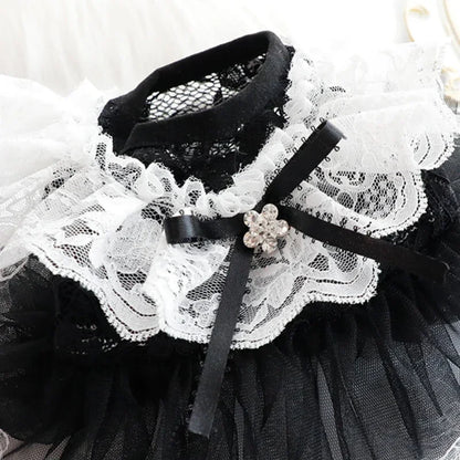 Cat Princess Dresses Dog Lace Mesh Dress Spring/Summer Thin Clothes for Small Dogs Cats Pets Sweet Clothing