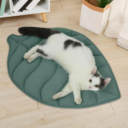Cat Bed Mat Leafs Shape Pet Blanket Soft Puppy Sleeping Pad Washable Non-Slip Room Decor Floor Rug For Dogs Cats Pet Supplies