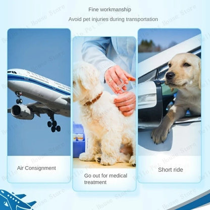 Sturdy Pet Airline Box Ventilated Dog Shipping Box Multi-purpose Cat Cage Portable Pet Transport Cage Pet Supplies