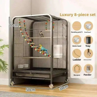 Villa Cage Large Breeding Bird Bird Tiger Skin Parrot Cage Xuan Phoenix Parrot Cage Hachiko Luxury Large Special