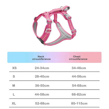 Dog Harness and Leash Set for Large Dogs Heavy Duty No Pull Service Dog Vest with Dog Seat Belt Reflective Adjustable Pet Harnes