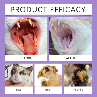 YEGBONG Pet Oral Care Drops Dog Cat Fresh Breath Tartar Remover Mild Formula Food Supplement Easy Use Home Pet Oral Hygiene