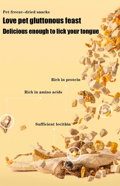 Pet freeze-dried meat snacks chicken beef duck quail chicken small breast 500g dog cat snacks