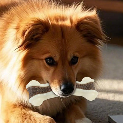 1pcs Dog Toys Eat Play Nylon+Leather Bone Stick Teething Stick Dog Toy Bite Gum Bone Resistant Bite Chewing Pet Supplies