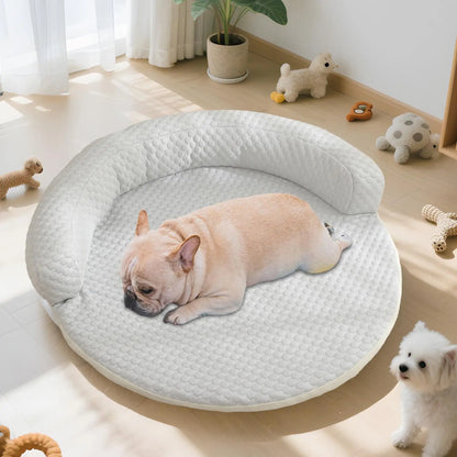 1pcs New Product Summer Pet Cool Pad Dog Kennel Summer Iced Bean Breathable Cool Pet Mat Round Cat Cushion Dog Bed Supplies