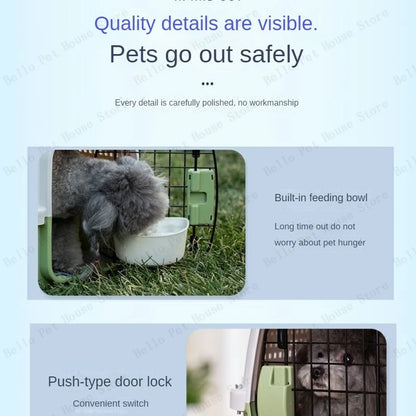 Sturdy Pet Airline Box Ventilated Dog Shipping Box Multi-purpose Cat Cage Portable Pet Transport Cage Pet Supplies