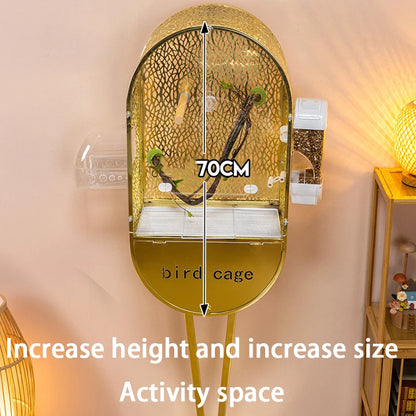 Large Bird Cages Canaries Parrot Houses Luxury Decorative Display Birds Cage Interior Transparent Parakeet Habitats Villa