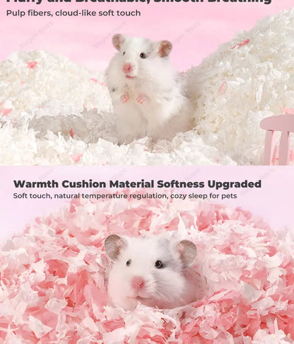 Hamster Bedding Dust-Free Guinea Pig Paper Bedding Odor Control Paper Bedding, Cozy Animal Bedding for Rabbit Rat Syrian Dwarf