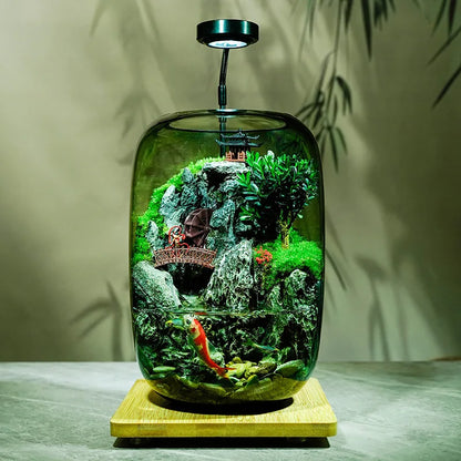 Glass Aquariums Ecological Hydroponics Plant Bottle Small Desktop Decoration Fish Tank Multi-functional Landscape Aquariums