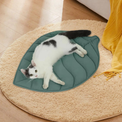 Cat Bed Mat Leafs Shape Pet Blanket Soft Puppy Sleeping Pad Washable Non-Slip Room Decor Floor Rug For Dogs Cats Pet Supplies