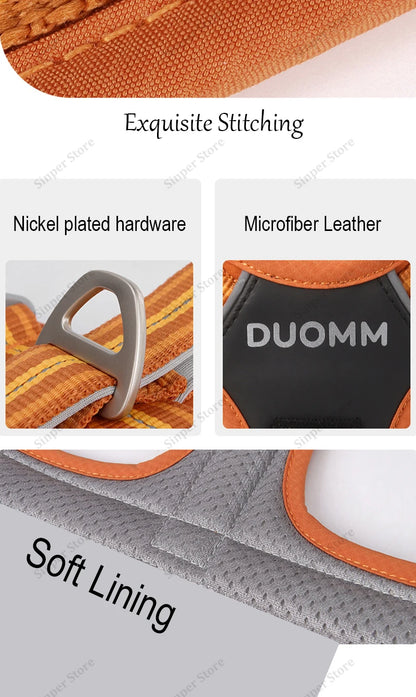 Dog Harness and Leash Set for Large Dogs Heavy Duty No Pull Service Dog Vest with Dog Seat Belt Reflective Adjustable Pet Harnes
