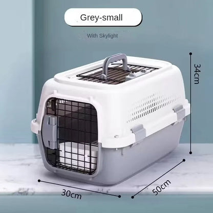 Sturdy Pet Airline Box Ventilated Dog Shipping Box Multi-purpose Cat Cage Portable Pet Transport Cage Pet Supplies