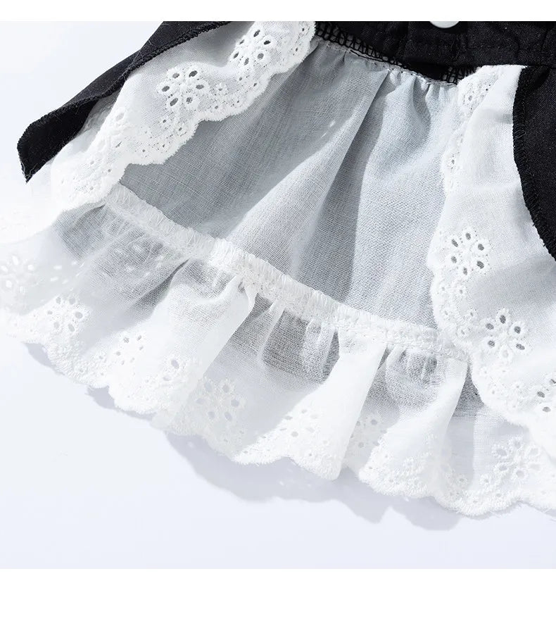 Blue Maid Skirt Kitten Dress Thin Breathable Pet British Short Silver Summer Clothes Cat Dress