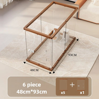 Acrylic Pet Fence with Insulation Dog Cage Transparent Dog Kennel for Indoor Dogs Crate furniture DIY Freely Combined House
