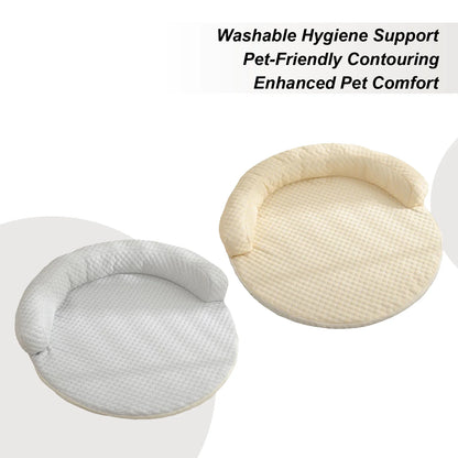 1pcs New Product Summer Pet Cool Pad Dog Kennel Summer Iced Bean Breathable Cool Pet Mat Round Cat Cushion Dog Bed Supplies