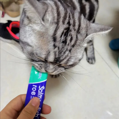 High quality  Mixed Flavor 30 Strips Cat Strips Young Cat Wet Food Pack Nutrition Abalone Tuna Chicken Formula Cat Liquid Snacks