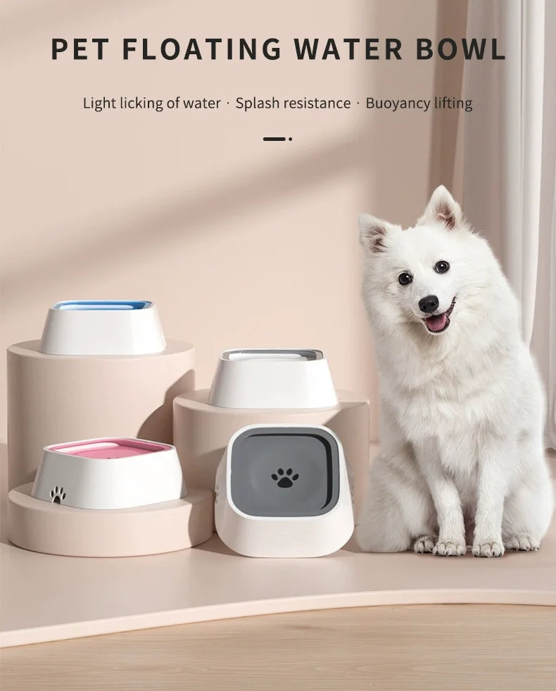Floating Pet Bowl 1L Pet Water Dispenser ABS Plastic Pet Drinking Bowl Keeps Fur Dry for Long-Haired Pets Drinking Dispenser