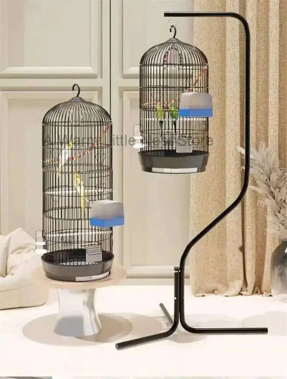 Wrought Retro Household Bird Nordic Round Iron Metal Parrot Cage Large Size Luxury Bird Villa Creative White Parrot House L