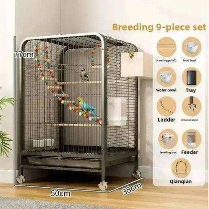 Villa Cage Large Breeding Bird Bird Tiger Skin Parrot Cage Xuan Phoenix Parrot Cage Hachiko Luxury Large Special