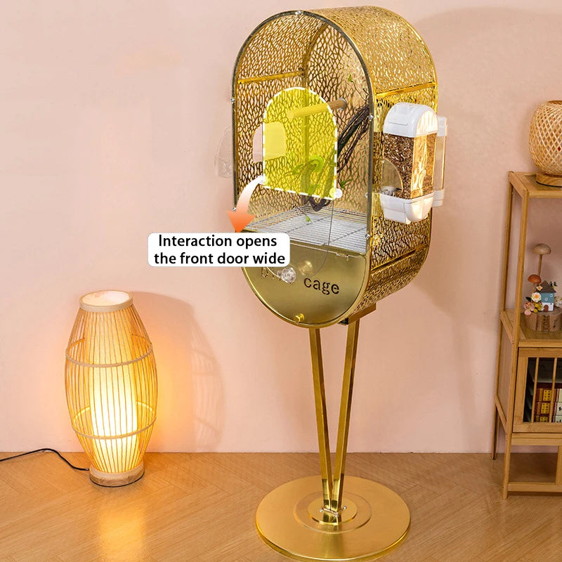 Large Bird Cages Canaries Parrot Houses Luxury Decorative Display Birds Cage Interior Transparent Parakeet Habitats Villa