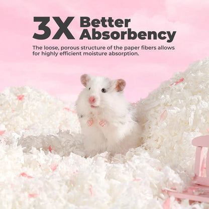 Hamster Bedding Dust-Free Guinea Pig Paper Bedding Odor Control Paper Bedding, Cozy Animal Bedding for Rabbit Rat Syrian Dwarf