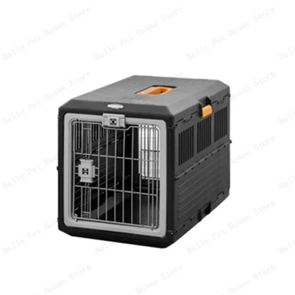 Portable foldable dog cage Oversized breathable pet airline box Car pet cage for traveling Multi-function foldable pet cage