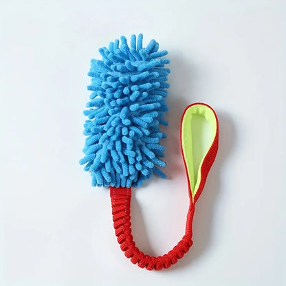 Durable Dog Toys for Aggressive Chewers - Soft Plush Pulling Rope Chew Toy with Sturdy Handle, Interactive Teeth Cleaning Toy