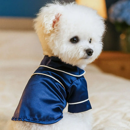 Soft Silk Pet Pajamas Cozy Home Sleepwear For Small Dogs & Cats Shirt Clothes 2026 Summer New