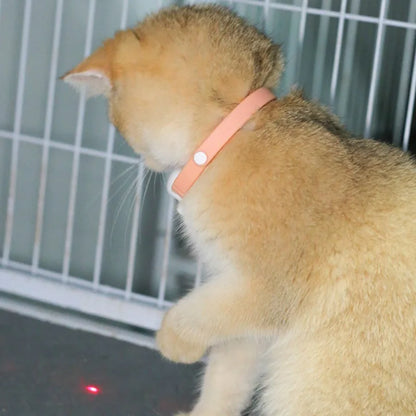 Smart Laser Cat-teasing Collar Laser Rechargeable Auto Infrared Interactive Pet Kitten Toys for Relieve Anxiety Pet Supplies