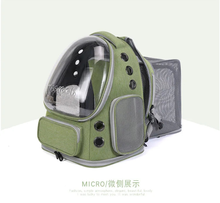 Expandable Large Capacity Pet Cat Carrying Bag Breathable Backpacks For Small Dogs Cats Outgoing Travel Airline Transport
