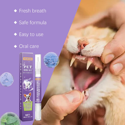YEGBONG Pet Oral Care Drops Dog Cat Fresh Breath Tartar Remover Mild Formula Food Supplement Easy Use Home Pet Oral Hygiene