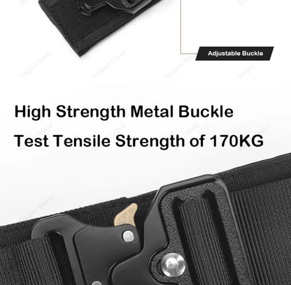 Tactical Dog Collar Adjustable Military Training Nylon Dog Collar with Control Handle and Heavy Metal Buckles for Large Dogs