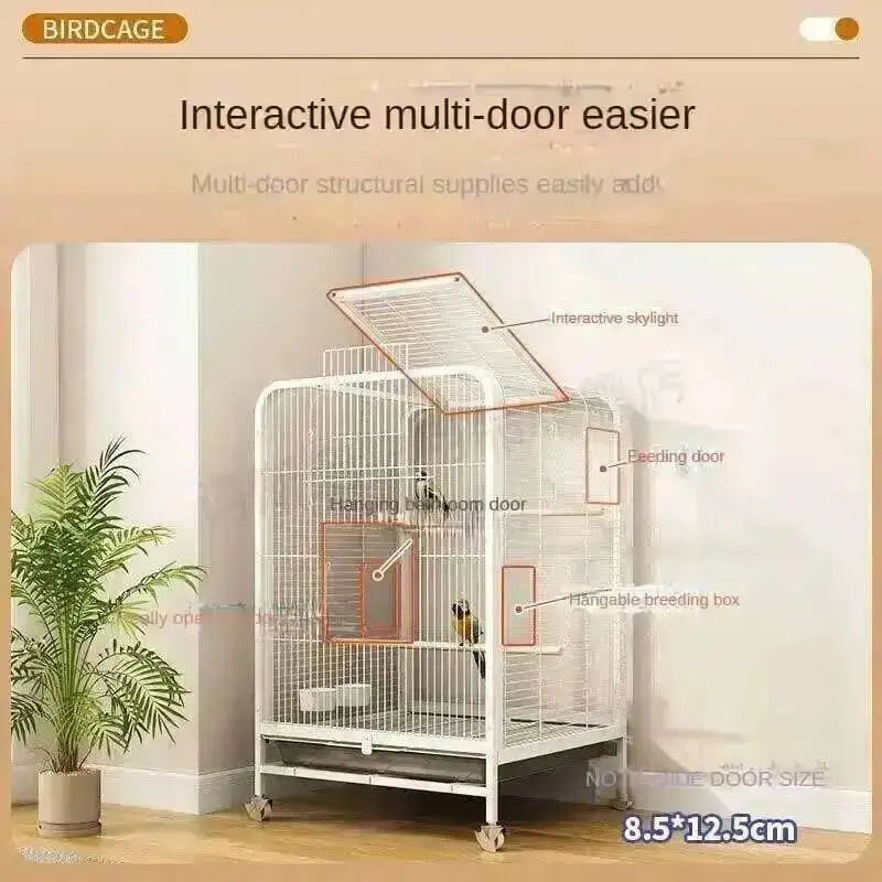 Villa Cage Large Breeding Bird Bird Tiger Skin Parrot Cage Xuan Phoenix Parrot Cage Hachiko Luxury Large Special