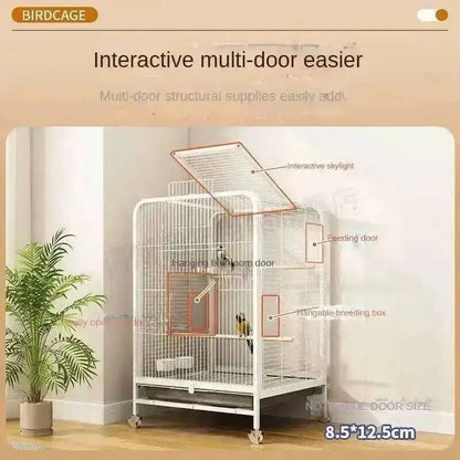 Villa Cage Large Breeding Bird Bird Tiger Skin Parrot Cage Xuan Phoenix Parrot Cage Hachiko Luxury Large Special