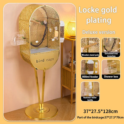 Large Bird Cages Canaries Parrot Houses Luxury Decorative Display Birds Cage Interior Transparent Parakeet Habitats Villa