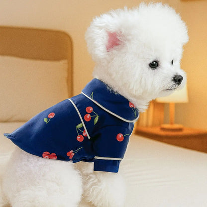 Soft Silk Pet Pajamas Cozy Home Sleepwear For Small Dogs & Cats Shirt Clothes 2026 Summer New