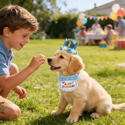 Dog Birthday Party Decorations Adjustable Collar Hat With Number Dogs Birthday Party Supplies For Pet Cat Adoption Small Animal