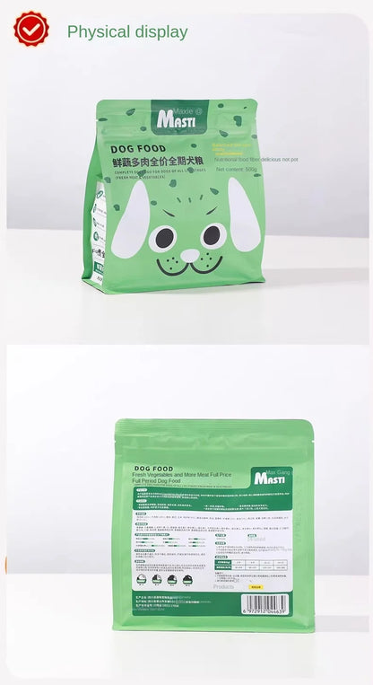 1 Bag Fresh Vegetable and Meat Dog Food 1.5kg 500g Bagged All-Stage Nutritional Dogs Foods Universal Wholesale