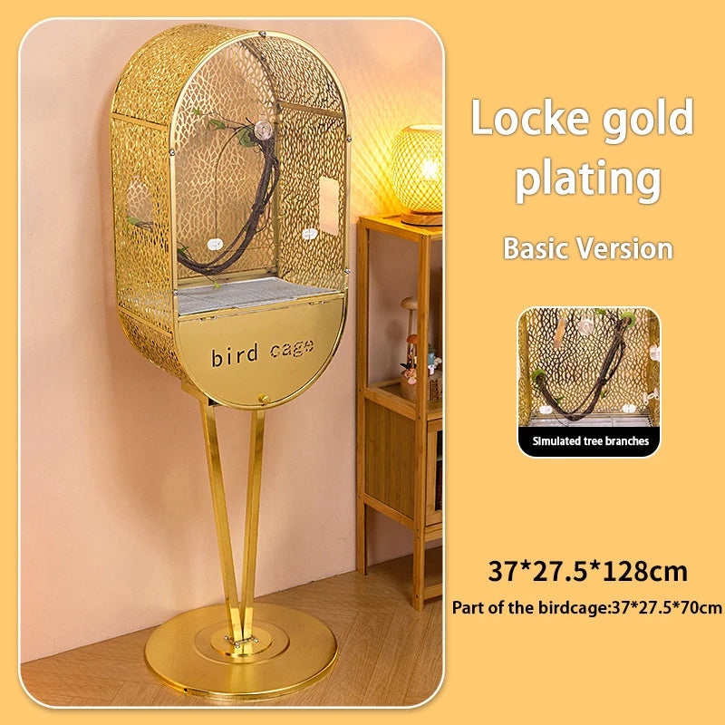 Large Bird Cages Canaries Parrot Houses Luxury Decorative Display Birds Cage Interior Transparent Parakeet Habitats Villa