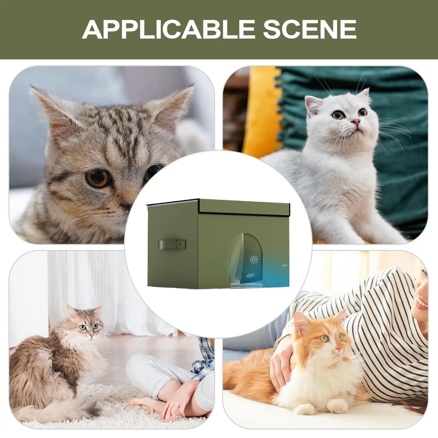 Cooling Outdoor Cat House Portable Cat Air Conditioning House Cold Sleeping Enclosure Pet Supply For Travel Indoor Bedroom