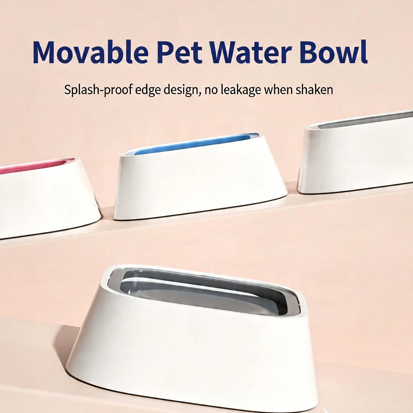 Floating Pet Bowl 1L Pet Water Dispenser ABS Plastic Pet Drinking Bowl Keeps Fur Dry for Long-Haired Pets Drinking Dispenser